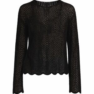 Z Supply Black Crochet Blouse